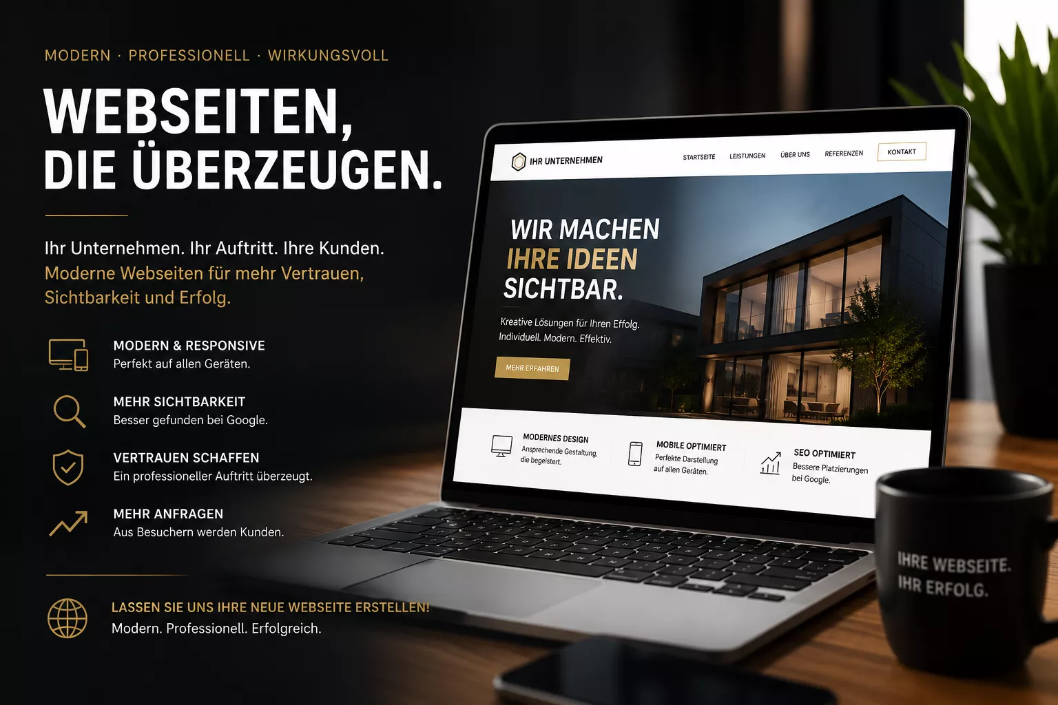 Responsive moderne Webseiten