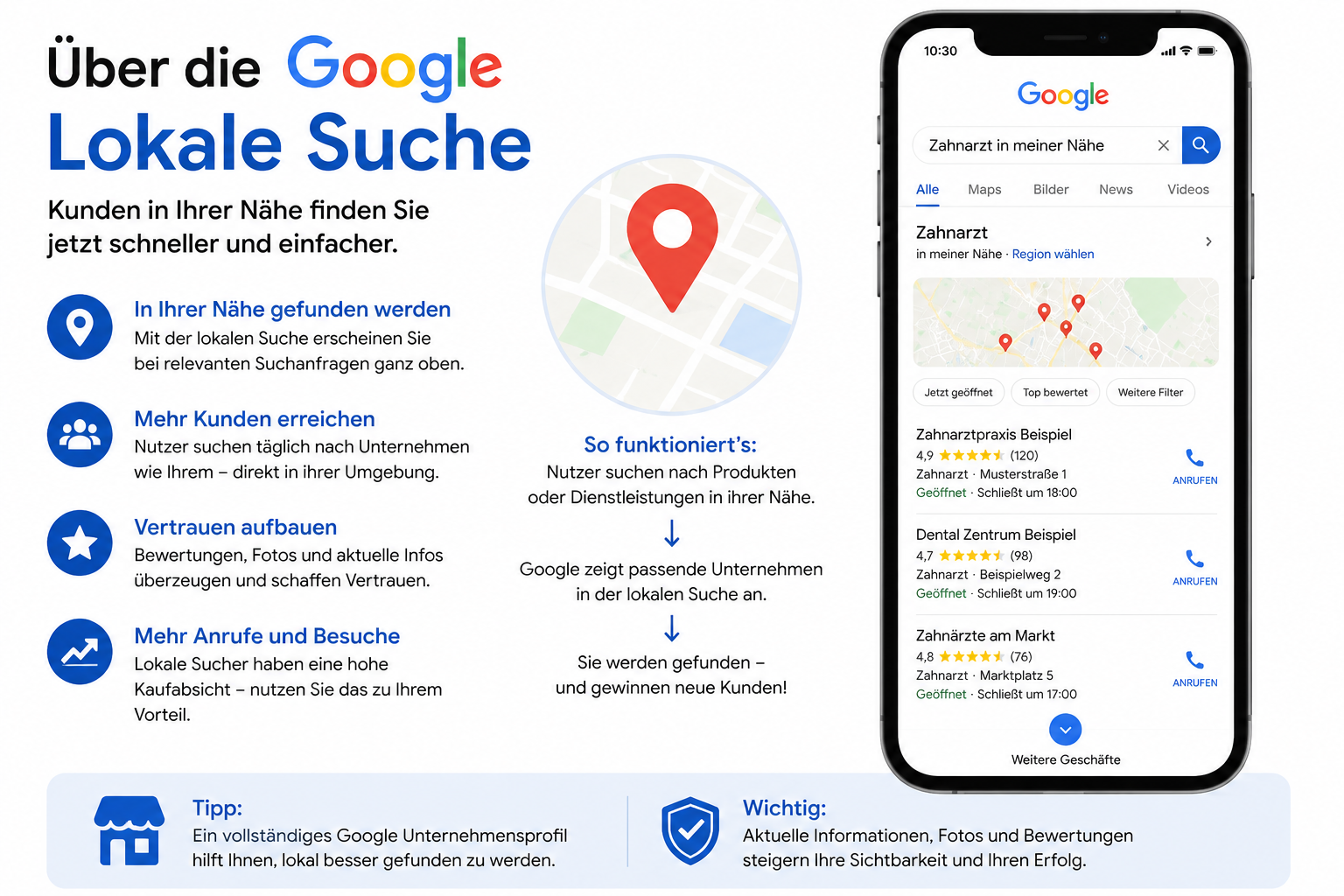 Google locale Suche